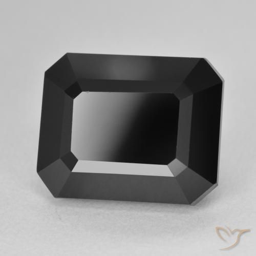 Tourmaline Schorl naturelle Octogone / coupe Émeraude, 11.95 ct, Opaque