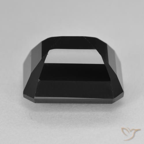 Tourmaline Schorl naturelle Octogone / coupe Émeraude, 11.95 ct, Opaque
