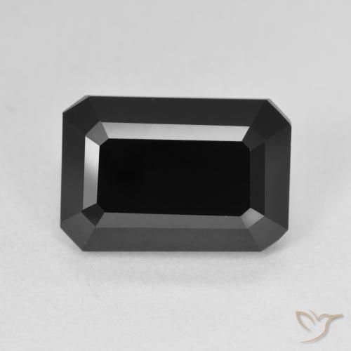 6.77ct Naturel Schorl Tourmaline, Taille émeraude, Opaque