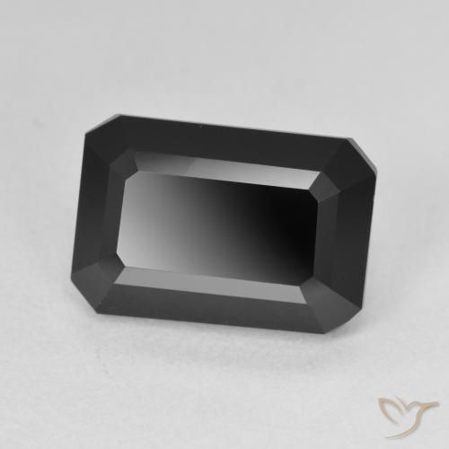 Tourmaline Schorl naturelle Octogone / coupe Émeraude, 6.77 ct, Opaque
