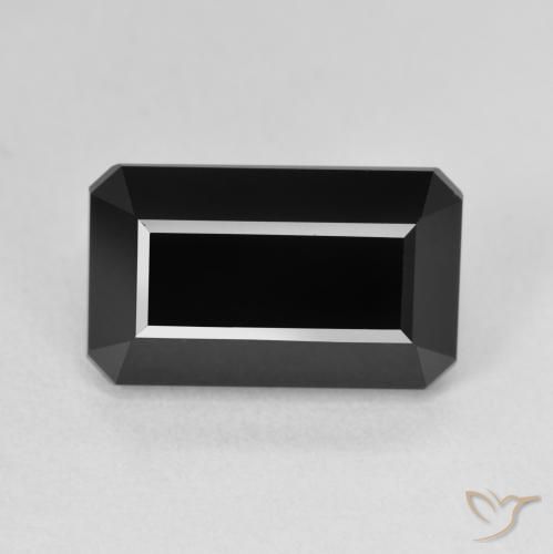 6.70ct Naturel Schorl Tourmaline, Taille émeraude, Opaque