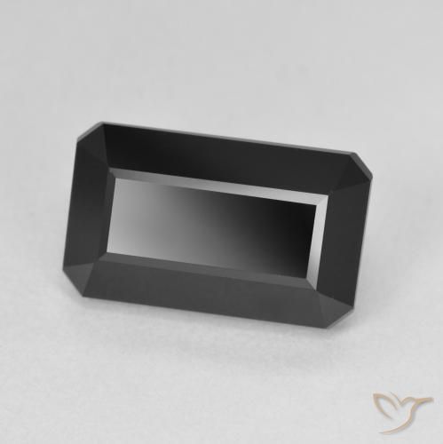 Tourmaline Schorl naturelle Octogone / coupe Émeraude, 6.70 ct, Opaque