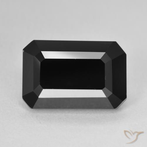 8.97ct Naturel Schorl Tourmaline, Taille émeraude, Opaque