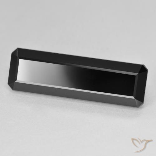 Tourmaline Schorl naturelle Octogone / coupe Émeraude, 11.16 ct, Opaque