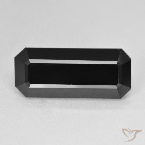 9.40ct Naturel Schorl Tourmaline, Taille émeraude, Opaque
