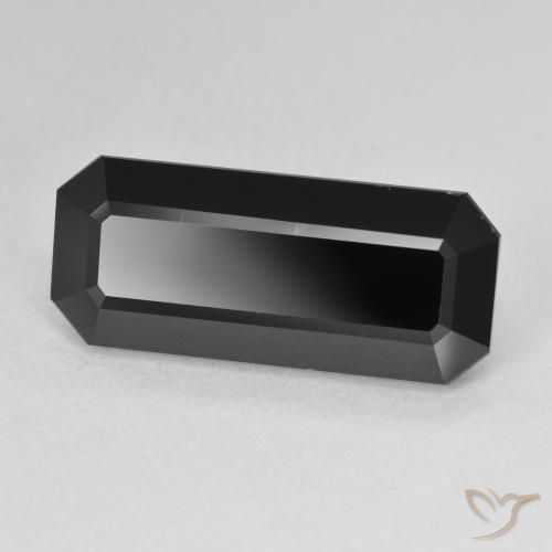 Tourmaline Schorl naturelle Octogone / coupe Émeraude, 9.40 ct, Opaque