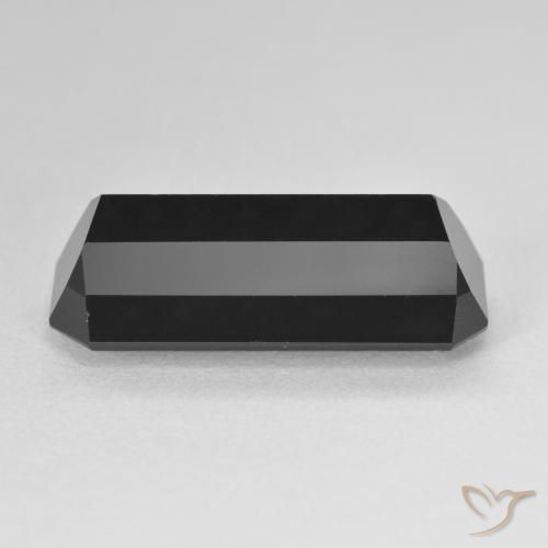 Tourmaline Schorl naturelle Octogone / coupe Émeraude, 9.40 ct, Opaque
