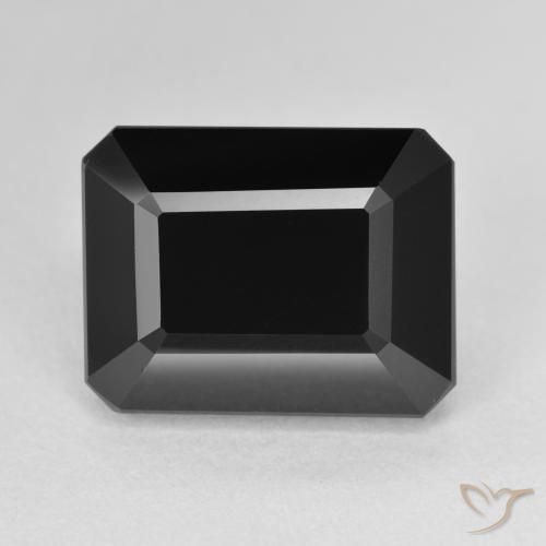 11.28ct Naturel Schorl Tourmaline, Taille émeraude, Opaque
