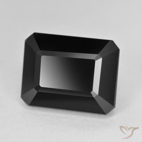 Tourmaline Schorl naturelle Octogone / coupe Émeraude, 11.28 ct, Opaque