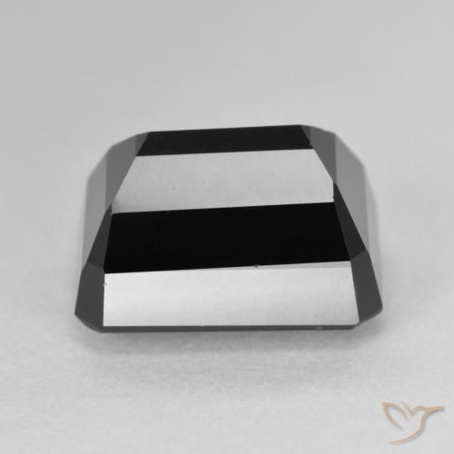 Tourmaline Schorl naturelle Octogone / coupe Émeraude, 11.28 ct, Opaque