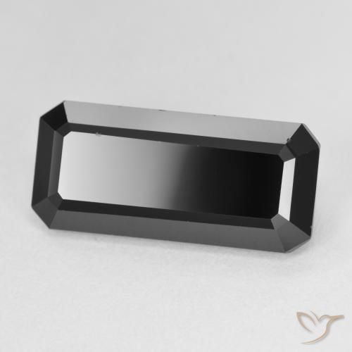 Tourmaline Schorl naturelle Octogone / coupe Émeraude, 10.29 ct, Opaque