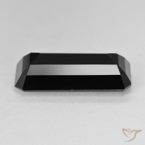Tourmaline Schorl naturelle Octogone / coupe Émeraude, 10.29 ct, Opaque
