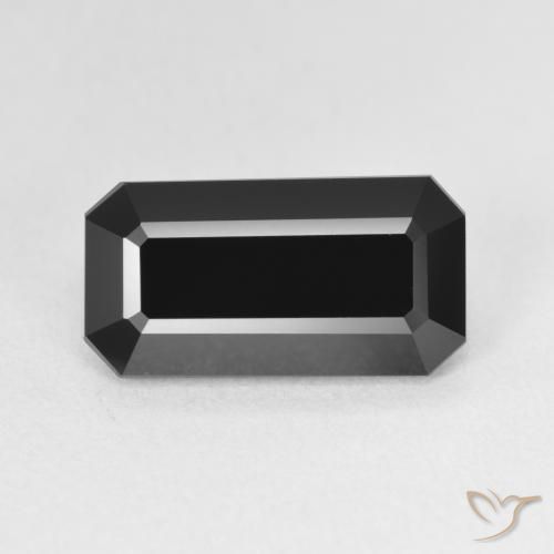 4.33ct Naturel Schorl Tourmaline, Taille émeraude, Opaque