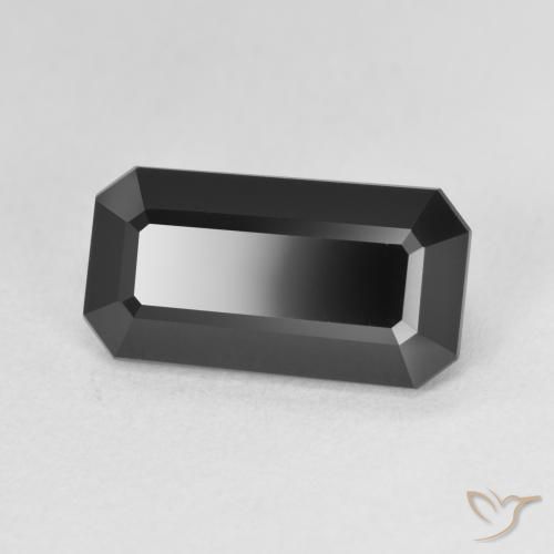 Tourmaline Schorl naturelle Octogone / coupe Émeraude, 4.33 ct, Opaque