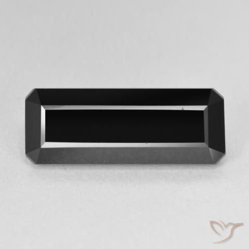6.18ct Naturel Schorl Tourmaline, Taille émeraude, Opaque