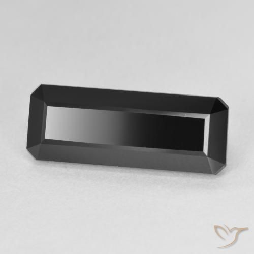 Tourmaline Schorl naturelle Octogone / coupe Émeraude, 6.18 ct, Opaque