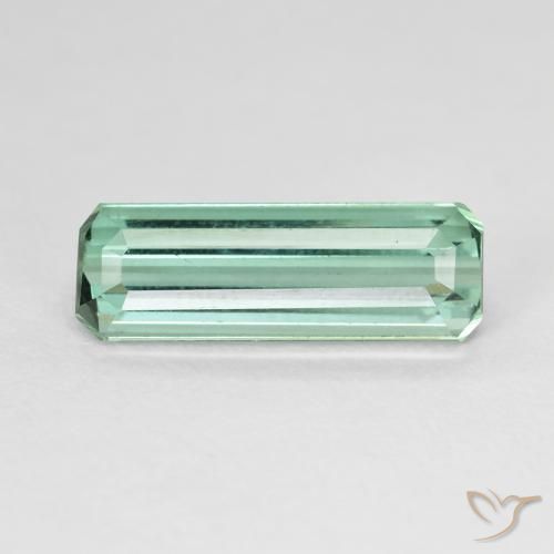 4.12ct Naturel Vert menthe léger Tourmaline, Taille émeraude, VVS-VS