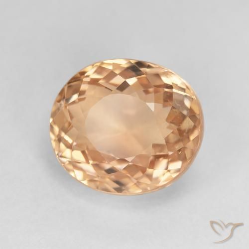 Tourmaline Orange cantaloup naturelle ovale, 5.78 ct, VS