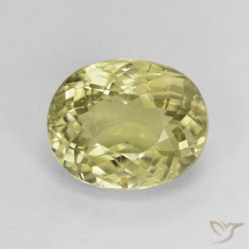 6.33ct Naturel Jaune verdâtre Tourmaline, ovale, VS-SI