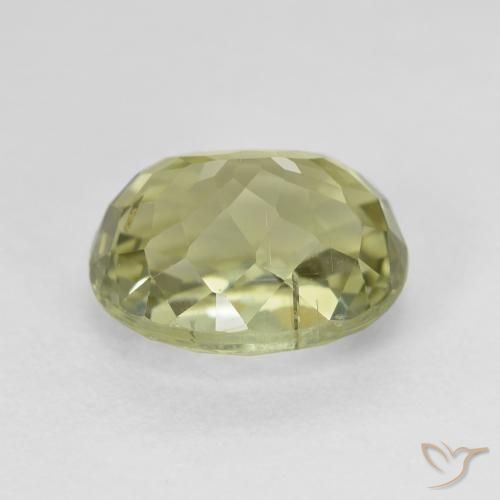 Tourmaline Jaune verdâtre naturelle ovale, 6.33 ct, VS-SI