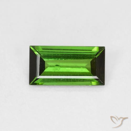 0.83ct Naturel Medium Dark-Green Tourmaline, Baquette, SI