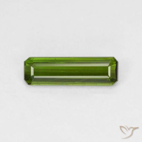 1.28ct Naturel Medium Light Green Tourmaline, Taille émeraude, VS-SI