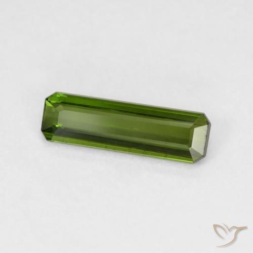 Tourmaline Medium Light Green naturelle Octogone / coupe Émeraude, 1.28 ct, VS-SI