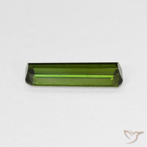 Tourmaline Medium Light Green naturelle Octogone / coupe Émeraude, 1.28 ct, VS-SI