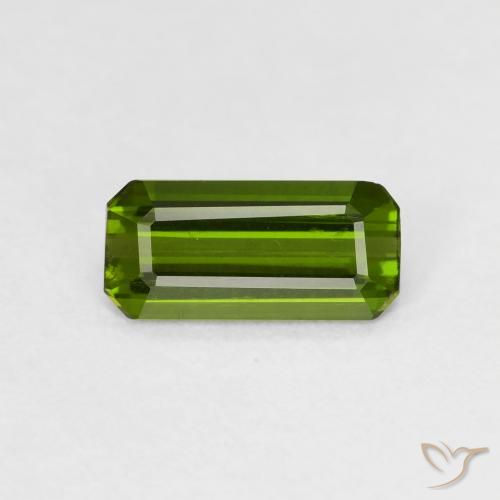 0.88ct Naturel Vert foncé Tourmaline, Taille émeraude, VS-SI