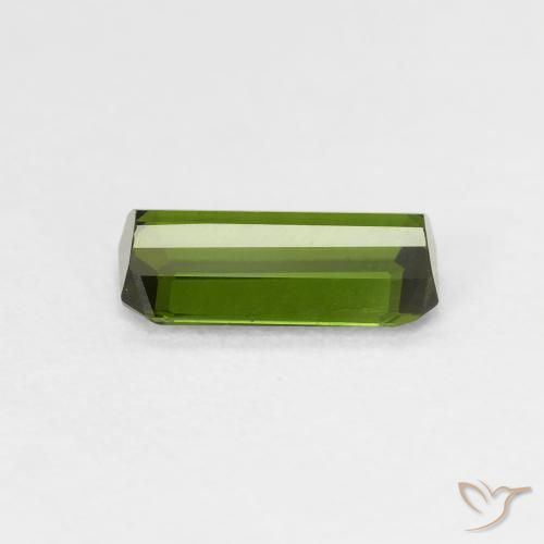 Tourmaline Vert foncé naturelle Octogone / coupe Émeraude, 0.88 ct, VS-SI