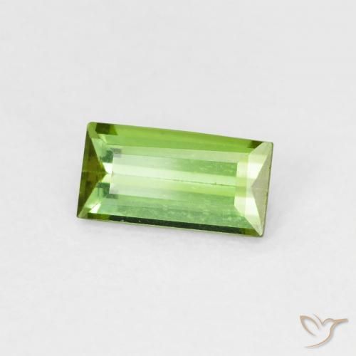 Tourmaline Vert terre naturelle Baquette, 0.60 ct, VVS-VS