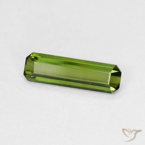 Tourmaline Vert moyen naturelle Octogone / coupe Émeraude, 0.63 ct, VS