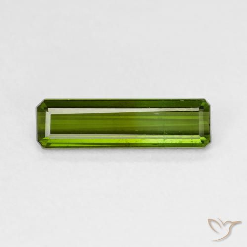 1.52ct Naturel Vert terreux Tourmaline, Taille émeraude, VS