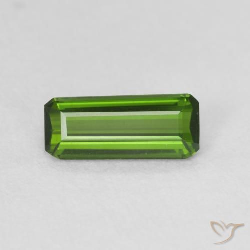 0.77ct Naturel Vert moyen Tourmaline, Taille émeraude, VVS