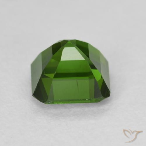 Tourmaline Vert foncé naturelle Octogone / coupe Émeraude, 0.86 ct, VS