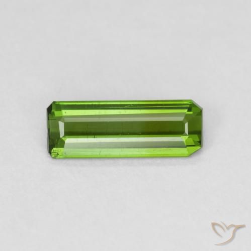 0.91ct Naturel Vert moyen Tourmaline, Taille émeraude, VS