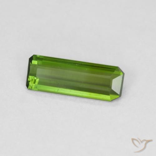 Tourmaline Vert moyen naturelle Octogone / coupe Émeraude, 0.91 ct, VS