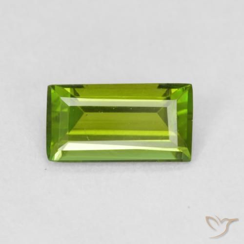 0.70ct Naturel Forêt verte Tourmaline, Baquette, VVS