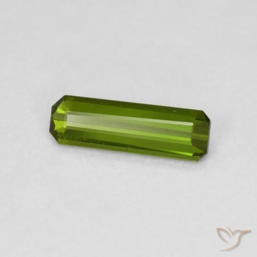 Tourmaline Forêt verte naturelle Octogone / coupe Émeraude, 0.66 ct, VVS