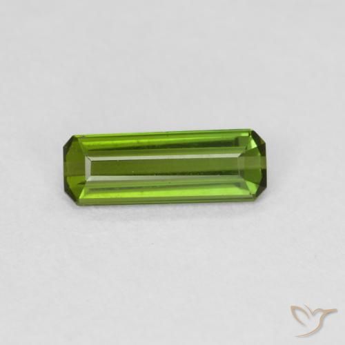 0.60ct Naturel Vert foncé Tourmaline, Taille émeraude, VVS
