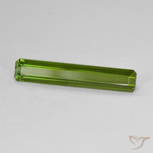Tourmaline Vert terreux naturelle Octogone / coupe Émeraude, 1.92 ct, VVS