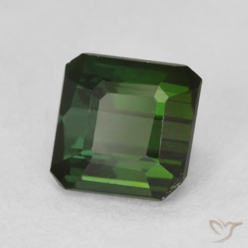 Tourmaline Forêt verte naturelle Octogone / coupe Émeraude, 0.94 ct, VVS