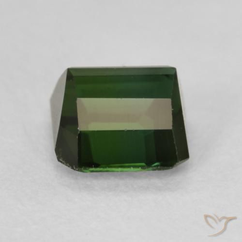 Tourmaline Forêt verte naturelle Octogone / coupe Émeraude, 0.94 ct, VVS