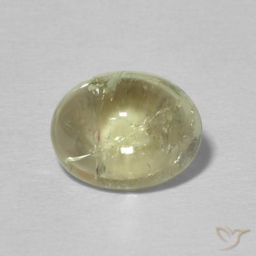 1.99ct Naturel Vert lime pâle Tourmaline, ovale, Transparent
