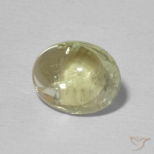 Tourmaline Vert lime pâle naturelle ovale, 1.99 ct, Transparent