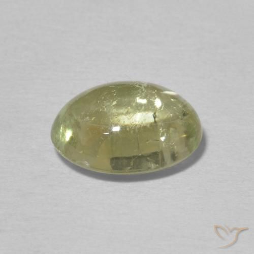 Tourmaline Vert lime pâle naturelle ovale, 1.99 ct, Transparent