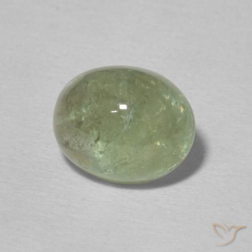 Tourmaline Vert terre pâle naturelle ovale, 2.40 ct, Transparent