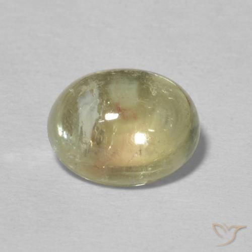 2.44ct Naturel Vert jaunâtre Tourmaline, ovale, Transparent