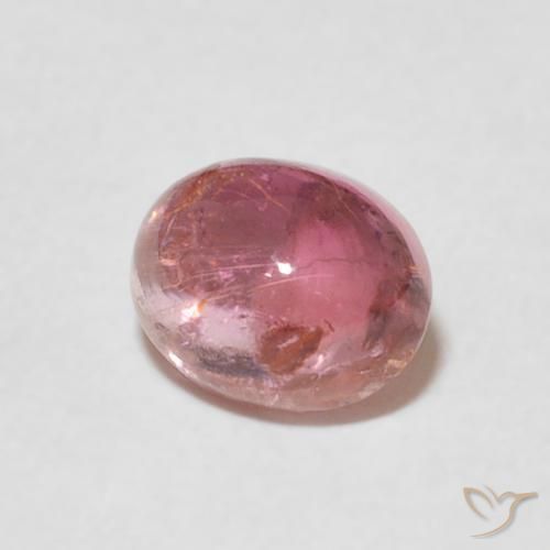 Tourmaline Rose clair naturelle ovale, 1.18 ct, Transparent