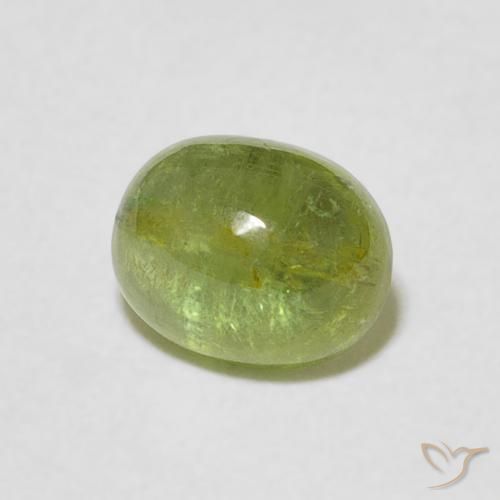 Tourmaline Vert moyen naturelle ovale, 1.33 ct, Transparent